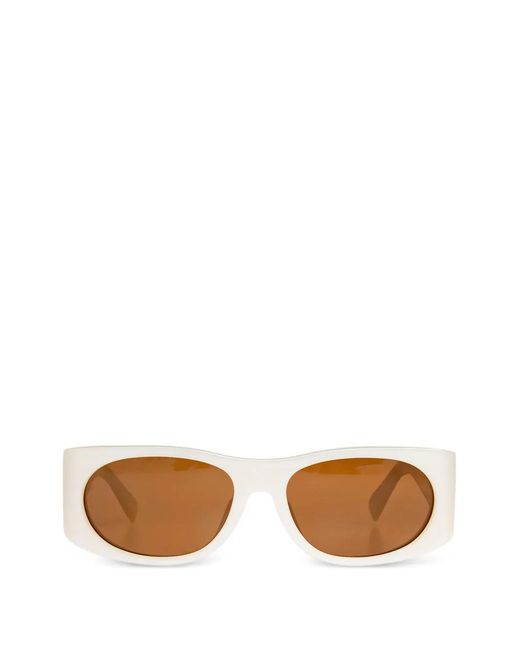 Jacquemus White Lunettes De Soleil À Monture Ovale