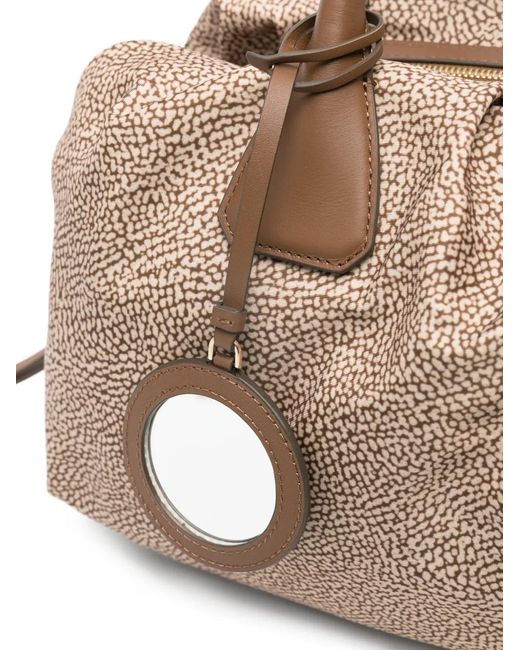 Borbonese Natural Tote Bag Mit Print