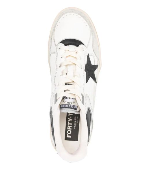 Golden Goose Deluxe Brand Natural Forty2 Leather Upper Heel And Spur Suede Toe Rubber Star for men