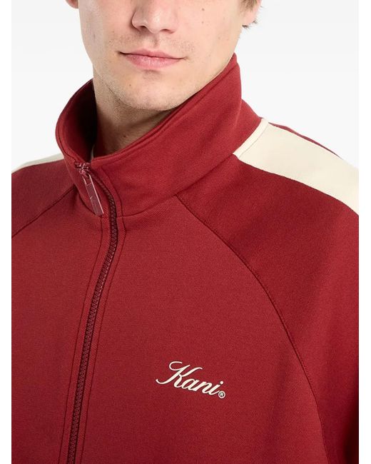 Karlkani Red Zip-Up Sweatshirt for men