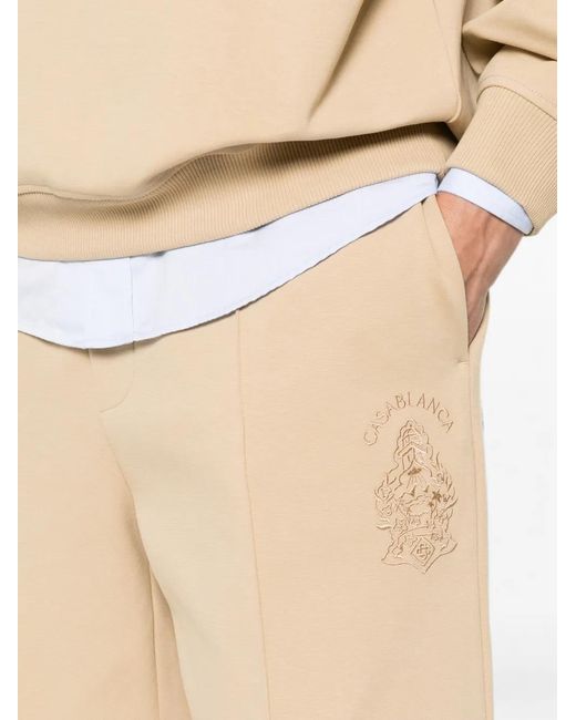 Casablanca Natural Embroidered-Logo Drawstring Track Pants for men