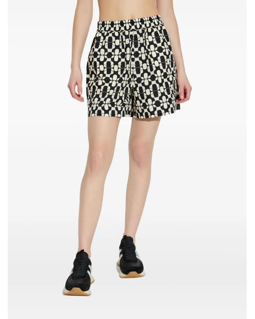 Moncler Black Patterned Shorts