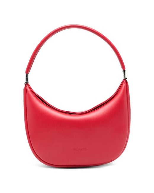 Vic Matié Red Leather Shoulder Bag
