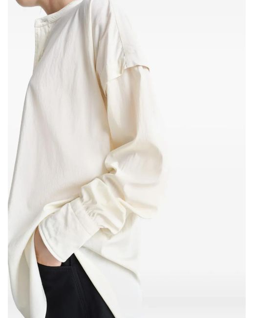 Lemaire White Hemd Mit Trompe-L'Oeil-Effekt