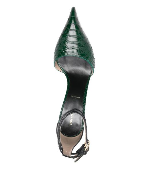 Tom Ford Green 85Mm Ankle-Strap Pumps