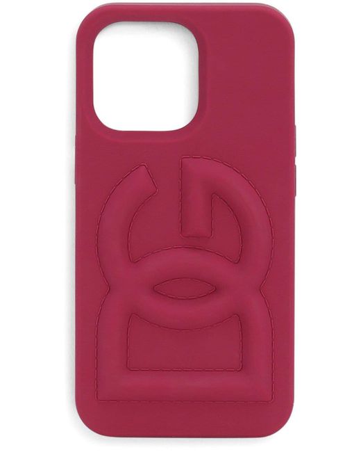 Coque de smartphone à logo embossé Dolce & Gabbana en coloris Red