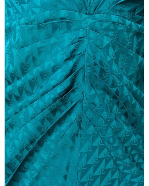Sandro Blue Aney Logo-Print Dress