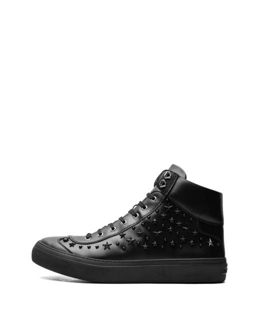 Jimmy Choo Argyle High Top Sneakers in Black for Men | Lyst