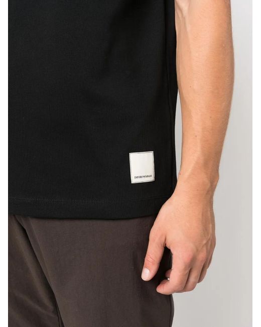 Emporio Armani Black T-Shirts And Polos for men