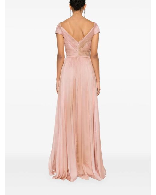 Elie Saab Pink Pleated Gown