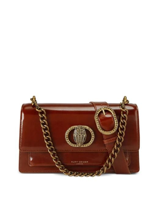 Kurt Geiger Brown Chelsea East West Cross Body Bag