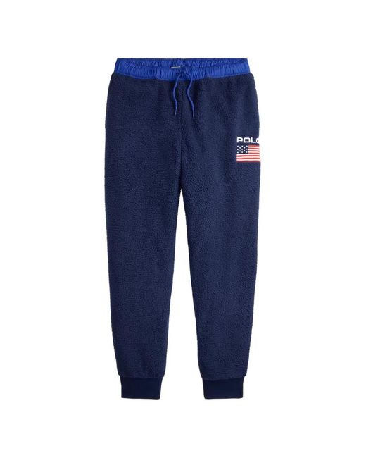 Polo Ralph Lauren Blue Pantalon De Jogging À Fini Texturé