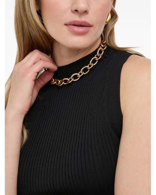 Canotta A Coste Con Collo Alto di IVY & OAK in Black