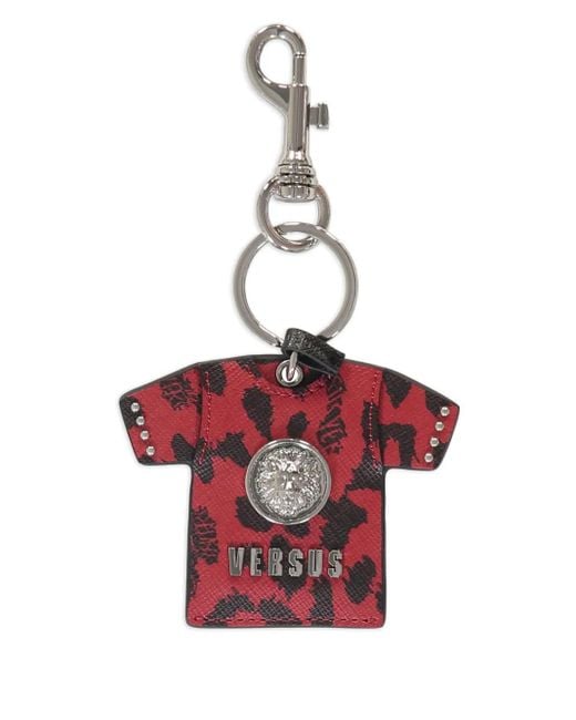 Versace Red Schlüsselanhänger Aus Leder