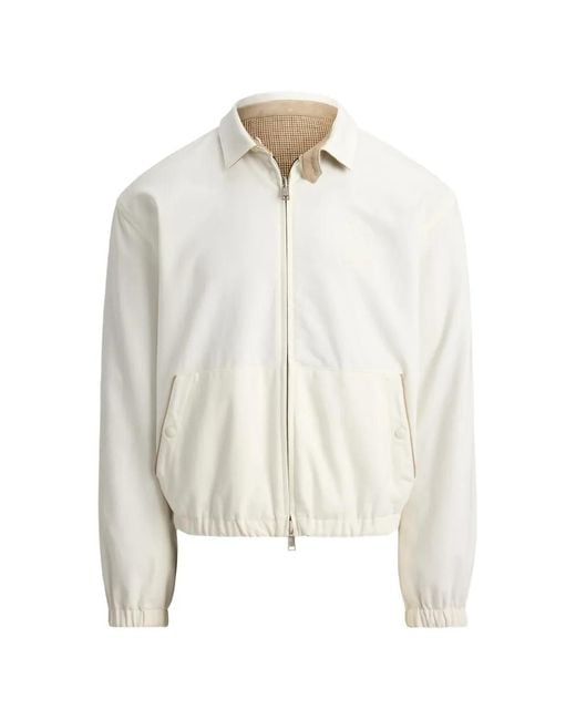 Ralph Lauren White Long-Sleeves Bomber Jacket for men