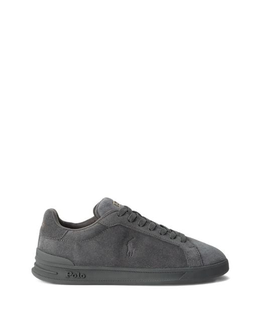 Polo Ralph Lauren Gray Logo-Debossed Sneakers for men