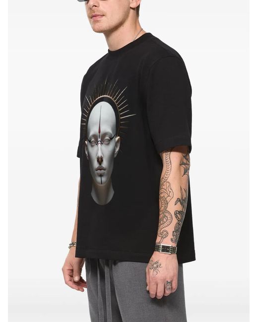 Hamza Black Monarh Graphic Print T-Shirt for men