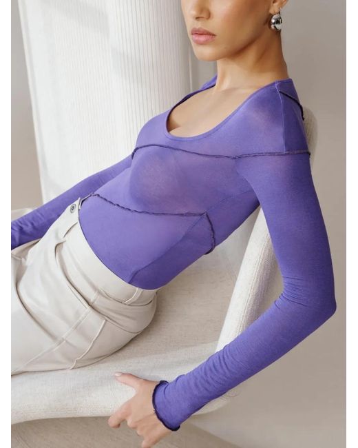 MARCELLA Purple Melody Long-Sleeve Top