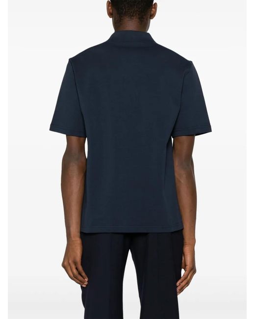 Lanvin Blue Short-Sleeved Polo Shirt for men