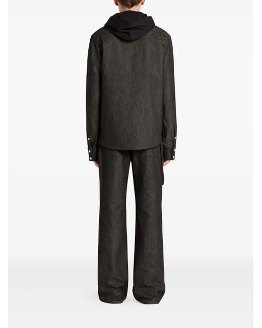 Courreges Black Button-Up Utility Overshirt