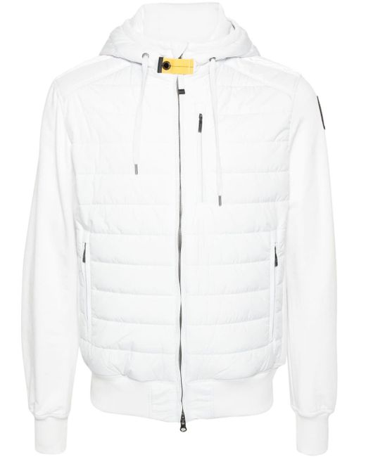 Parajumpers White Ivor Hooded Puffer Jacket for men