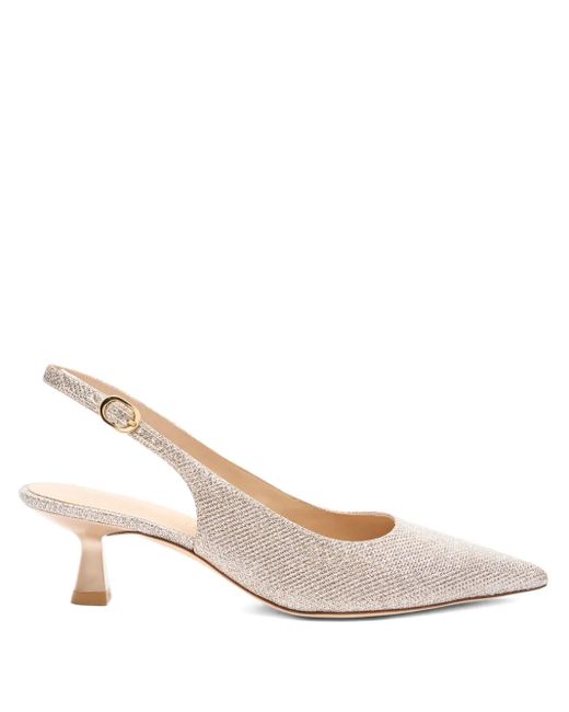 Stuart Weitzman Natural 50Mm Stuart Sculpt Slingback Pumps