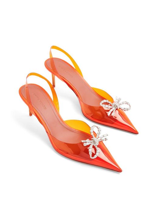 Zapatos Rosie con tacón de 60 mm AMINA MUADDI de color Orange