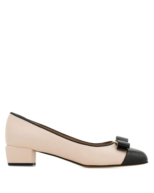 Ferragamo Natural Vara Pumps