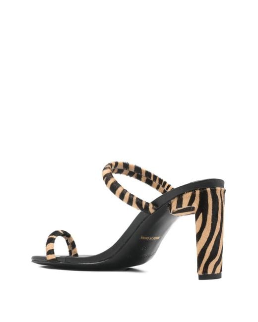 Simon Miller Metallic Zebra-Pattern Sandals
