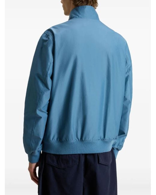 Woolrich Blue Zip-Up Bomber Jacket for men