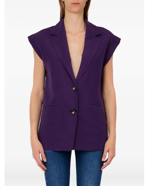 Liu Jo Purple Button Waistcoat