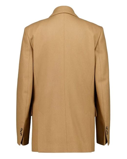 AMI Natural Double-Breasted Wool Blazer