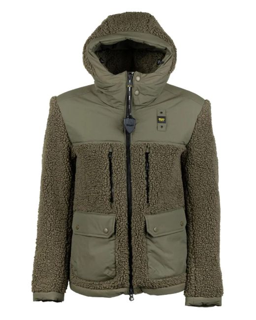 Blauer Green Wilcock Hooded Panelled Jacket for men