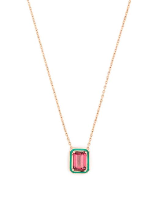 Selim Mouzannar White 18Kt Rose Mina Rhodolite Necklace