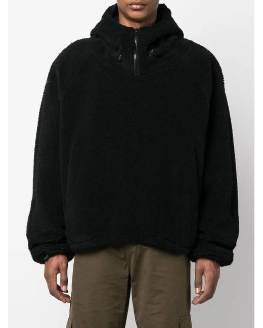 424 Black Logo Half-Zip Jumper for men