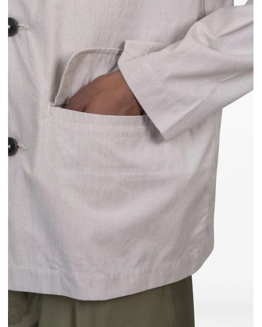Universal Works Gray Franck Buttoned Cotton Jacket for men