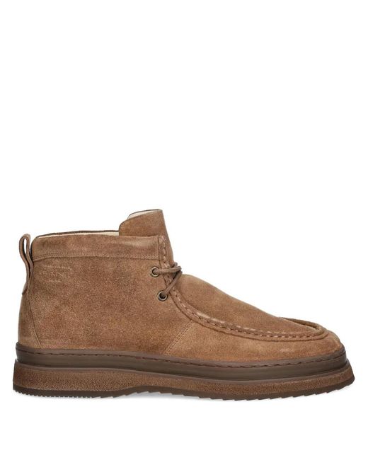 Gant Brown Lace-Up Moccasin Boots for men