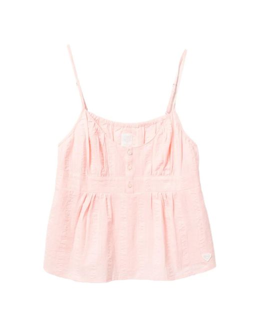 AAPE BY A BATHING AP Pink Ruched Camisole Top