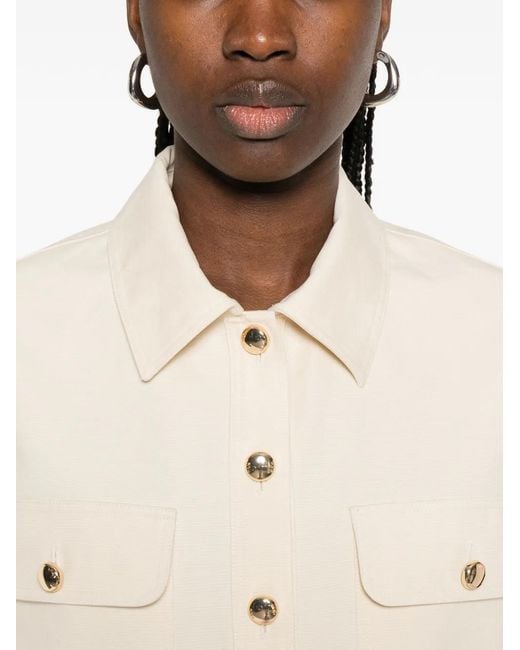 Maje Natural Short-Sleeved Cropped Jacket