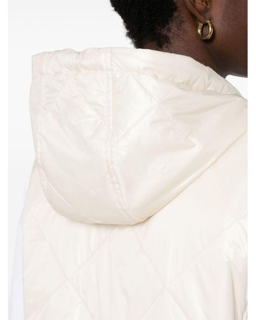 Chaleco acolchado con capucha Eleventy de color White