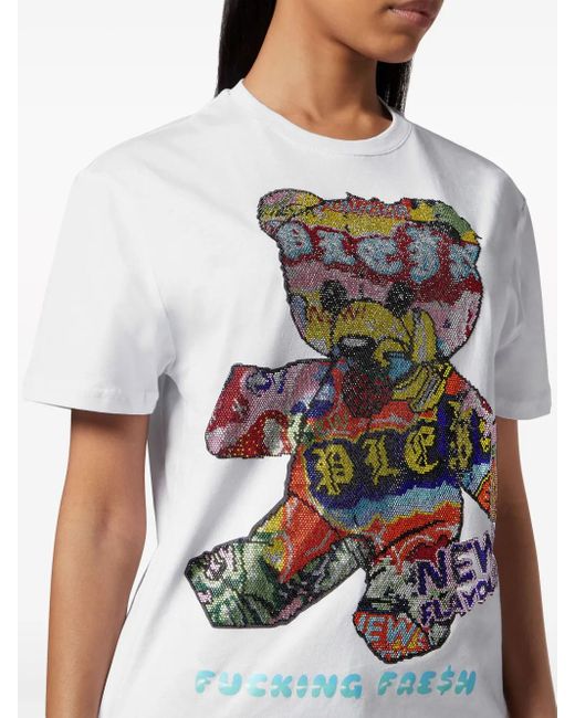 Philipp Plein White Tutti Frutti Cotton T-Shirt
