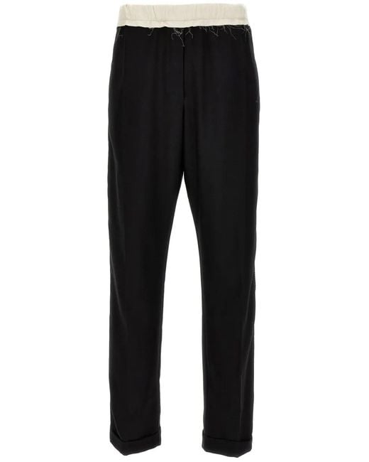Wales Bonner Black Seine Trousers for men
