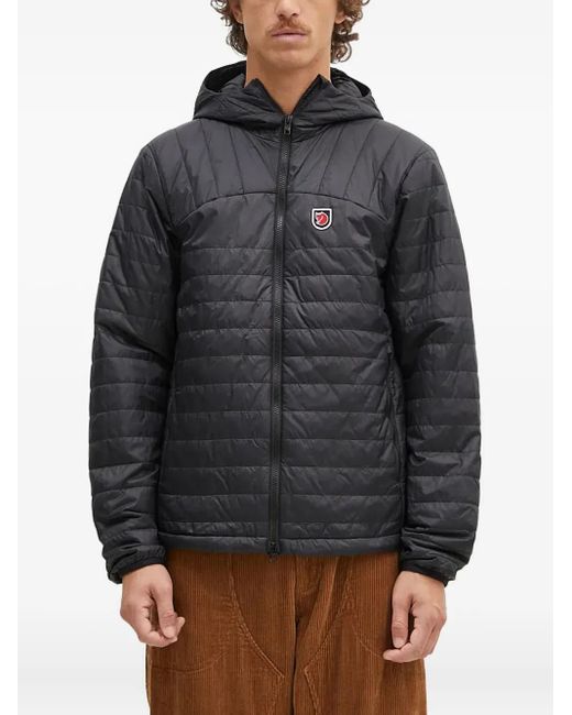 Fjallraven Gray Zip-Up Hooded Jacket for men