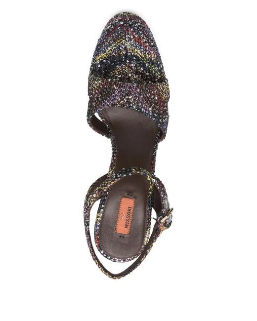 Missoni Black Angela Platform Heel Sandals