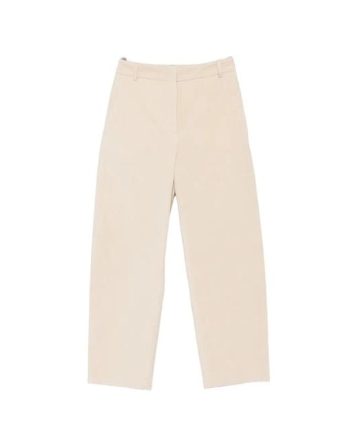Liviana Conti White Straight-Leg Trousers