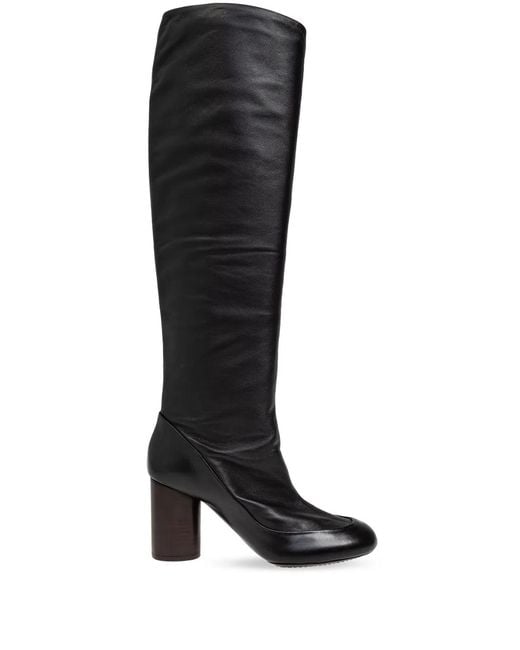 Lemaire Black Leather Boots ‘Glove’