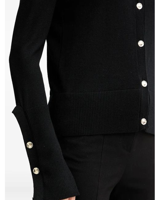 SIMONA CORSELLINI Black Button-Embellished Cardigan