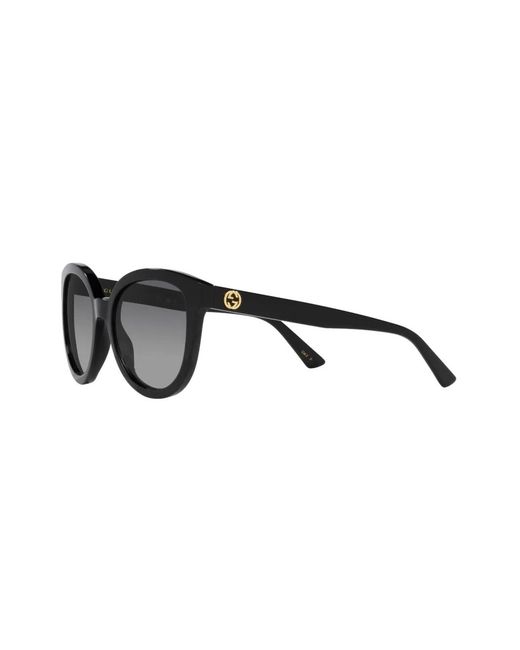 Gucci Black Round-Frame Sunglasses