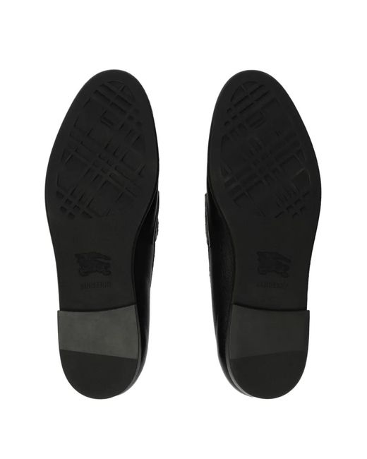 Burberry Black Check And Leather Opal Loafers