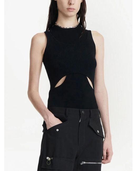 Dion Lee Blue Interlink Cut-Out Tank Top